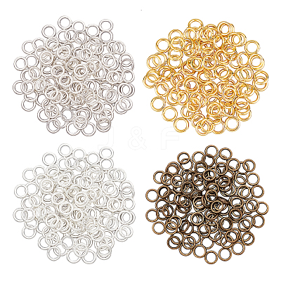 480Pcs 4 Colors Alloy Round Rings FIND-CA0001-98-1