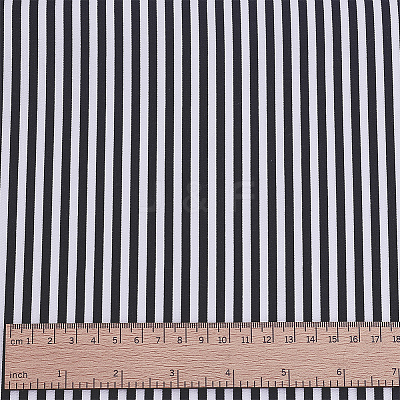 Stripe Cotton Fabric DIY-WH0671-390C-1