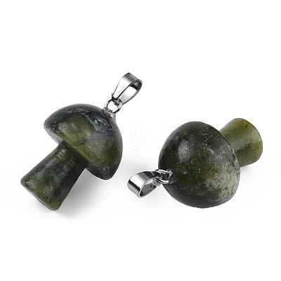 Natural Southern Jade Pendants G-N0325-10P-1