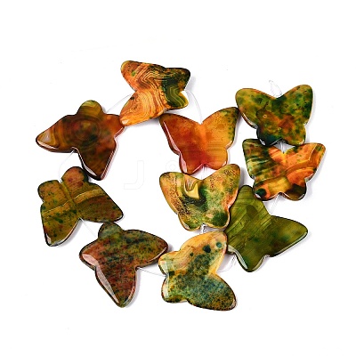 Natural Fire Crackle Agate Beads Strands G-Q606-65-1