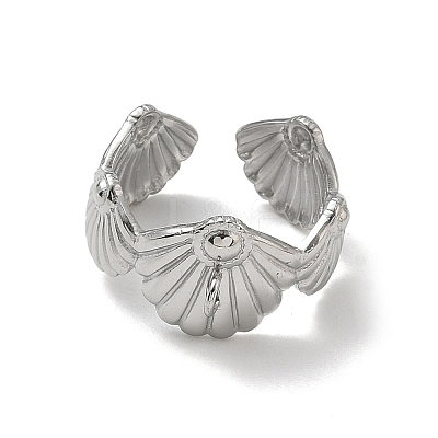 304 Stainless Steel Cuff Open Ring Setting SA-CBA37BC-08C-P-1