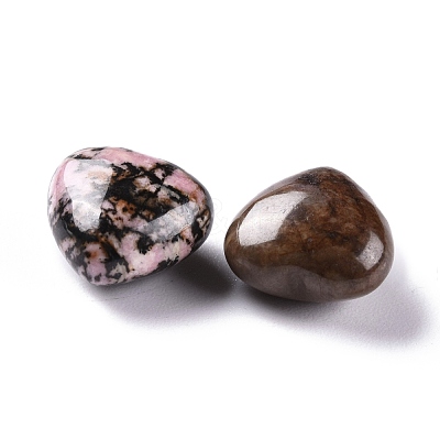 Natural Rhodonite Heart Love Stone G-M379-18-1