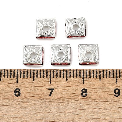 Brass Rhinestone Spacer Beads X1-RSB072-08S-1