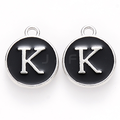 Platinum Plated Alloy Charms X-ENAM-S118-02K-P-1