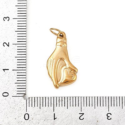 304 Stainless Steel Pendants STAS-K307-09D-G-1