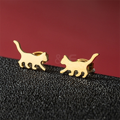 Stainless Steel Stud Earrings PW-WG95520-01-1