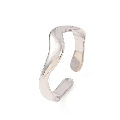 304 Stainless Steel Cuff Open Rings X-SA-CBA4160-38P-1