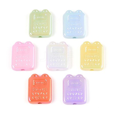UV Plating Opaque Acrylic Beads OACR-T028-52-1