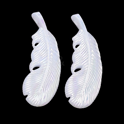 Acrylic Imitation Shell Pendants OACR-P039-06A-1