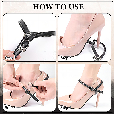 AHADEMAKER PU Leather High-heeled Shoelaces DIY-GA0004-22-1