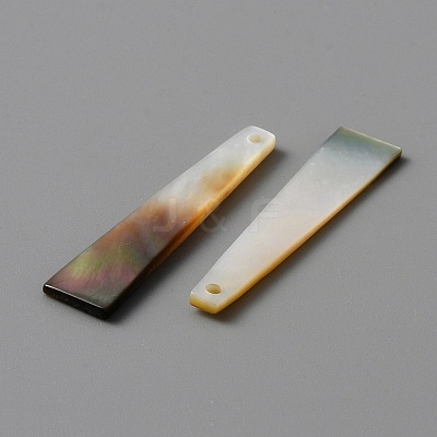 Natural Black Lip Shell Pendants FIND-WH0117-09-1