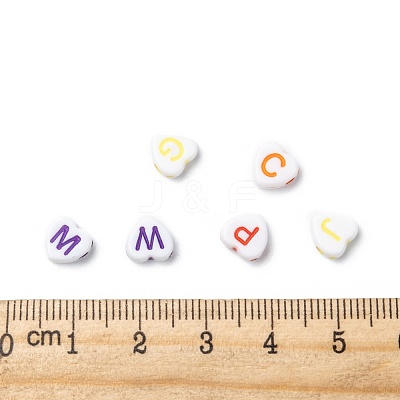 Opaque Acrylic Heart Beads SACR-Q100-M031-1