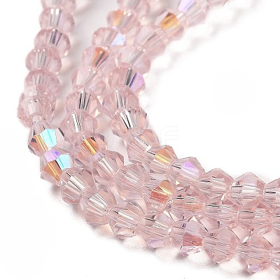 Transparent Electroplate Glass Beads Strands GLAA-F029-3mm-D26-1
