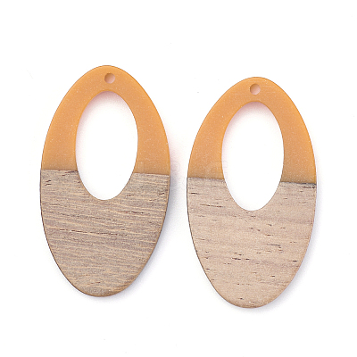 Resin & Walnut Wood Pendants RESI-T023-08A-1