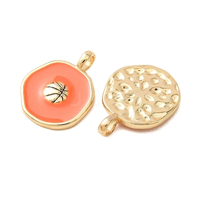 Brass Enamel Pendants KK-CJC12A6-01C-G-1