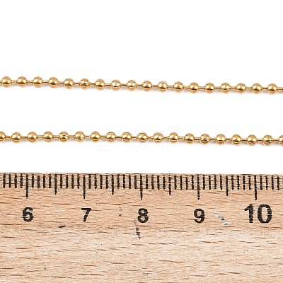 304 Stainless Steel Ball Chain Tassel Y Necklaces for Women NJEW-Z104-01G-1
