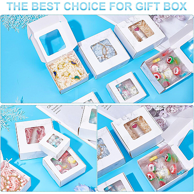 24Pcs 6 Styles Paper with PVC Candy Boxes CON-BC0002-14B-1
