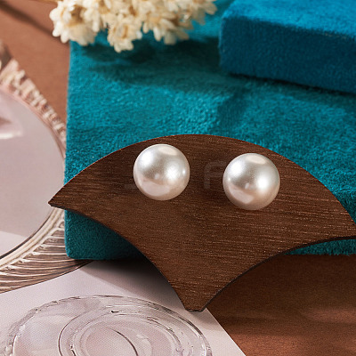 925 Sterling Silver Round Stud Earrings EJEW-TAC00030-03-1