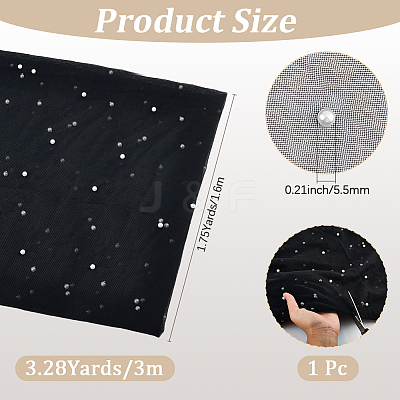 Polyester with Plastic Pearl Fabric AJEW-WH20006-271-1