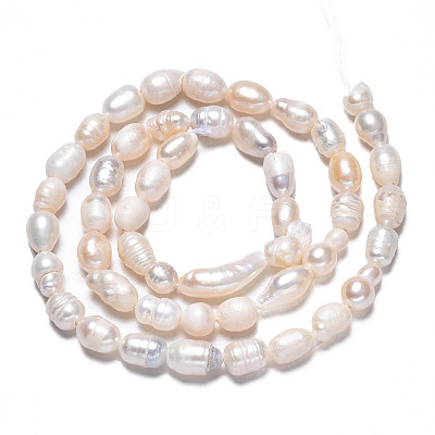 Natural Cultured Freshwater Pearl Beads Strands X-PEAR-N012-05F-1