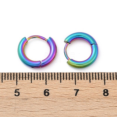 202 Stainless Steel Huggie Hoop Earrings EJEW-F111A-12mm-RC-1
