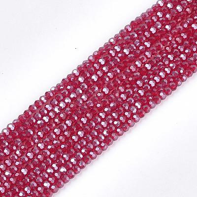 Electroplate Glass Bead Strands EGLA-R015-4mm-4-1