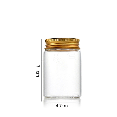Column Glass Screw Top Bead Storage Tubes CON-WH0086-094C-02-1
