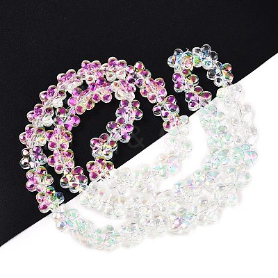 Electroplate Glass Beads Strands X-EGLA-T028-02C-1