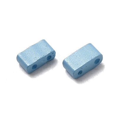 2-Hole Baking Paint Glass Seed Beads SEED-S023-17B-46-1