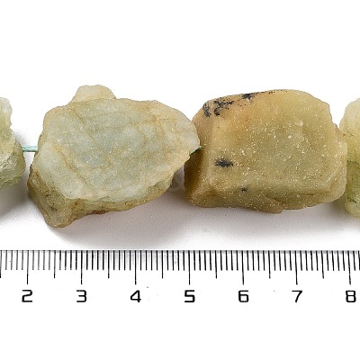 Raw Rough Natural Aquamarine Beads Strands G-K383-B01-01-1
