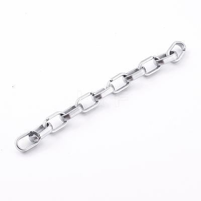 Opaque Spray Painted Acrylic   Linking Cable Chains AJEW-JB00913-02-1