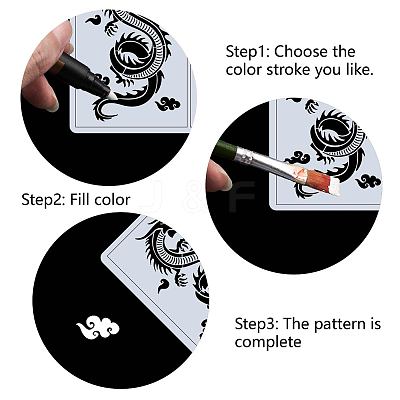 PET Plastic Hollow Out Drawing Painting Stencils Templates DIY-WH0244-292-1