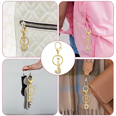 Brass Micro Pave Cubic Zirconia Keychain KEYC-YW00089-01-1