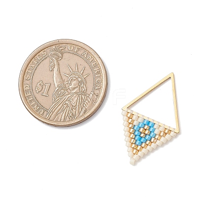 MIYUKI Glass Seed Beaded Rhombus Pendants PALLOY-MZ01127-1