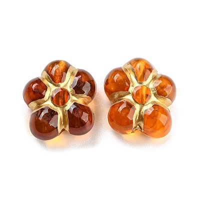 Plating Transparent Acrylic Beads X-OACR-A024-04C-1