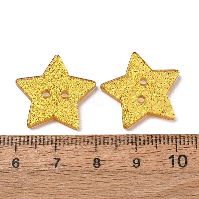 2-Hole Transparent Resin Buttons RE-CBAEB16-09-1