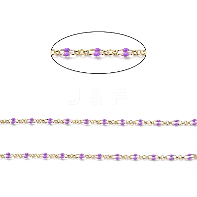 Enamel Oval Link Chains CHC-K014-10G-05-1