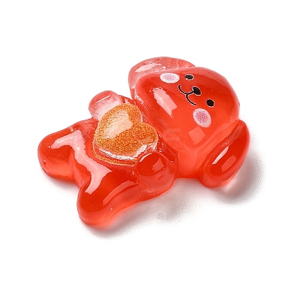 Translucent Resin Decoden Cabochons RESI-M039-04G-1