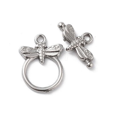 Non-Tarnish 304 Stainless Steel Toggle Clasps STAS-A092-06B-P-1