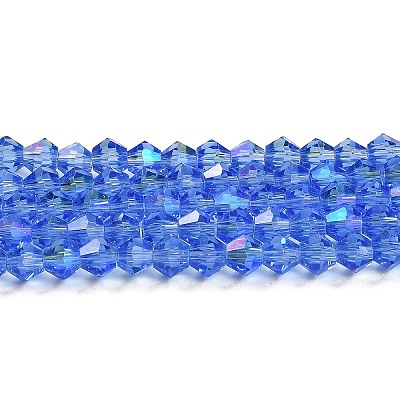 Transparent Electroplate Glass Beads Strands EGLA-A039-T3mm-L07-1
