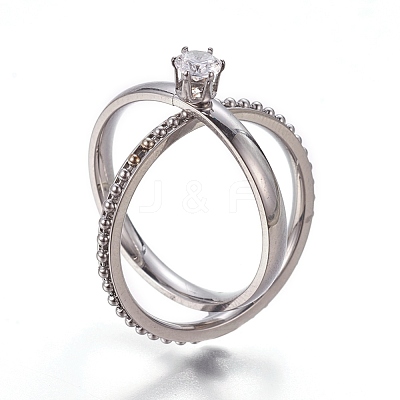 304 Stainless Steel Finger Rings RJEW-E158-23P-1