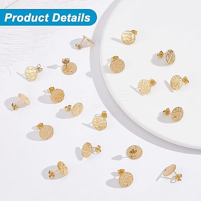 40Pcs 304 Stainless Steel Stud Earring Findings STAS-UN0025-27-1