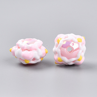 Opaque Acrylic Beads SACR-YW0002-01B-1