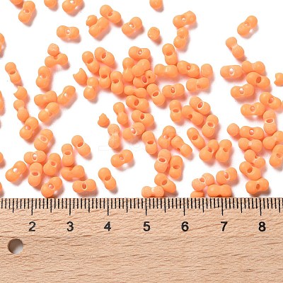 Rubberized Style Glass Seed Beads SEED-Z003-01I-1