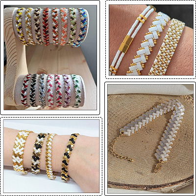 300Pcs 2 Styles 2-Hole Opaque Glass Seed Beads SEED-SC0001-63-1