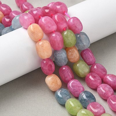 Dyed Natural Malaysia Jade Beads Strands G-P528-I12-01-1
