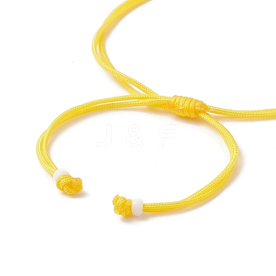 Handmade Japanese Seed Rectangle with Flower Link Braided Bead Bracelet BJEW-MZ00014-02-1