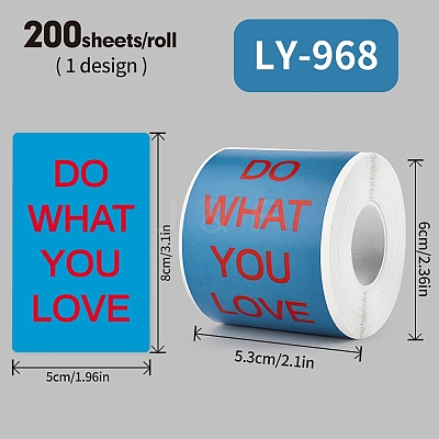 200Pcs Thank You Theme Stickers Roll DIY-M070-01G-1