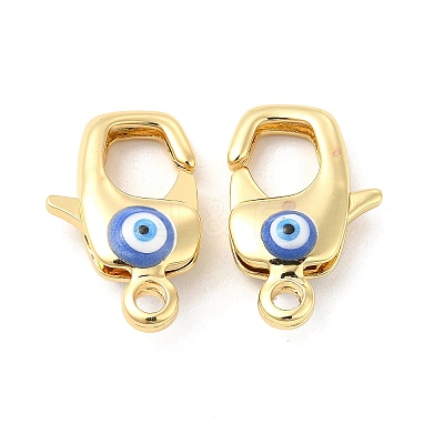 Brass Lobster Claw Clasps KK-E075-01G-01-1