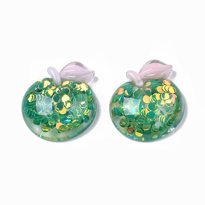 Autumn Theme Transparent Epoxy Resin Cabochons CRES-N034-01-1